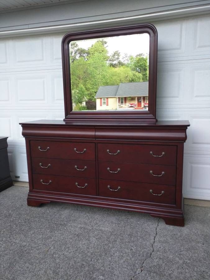 Dresser with Mirror and Nightstand