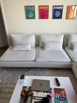 Ikea Modular White Sofa