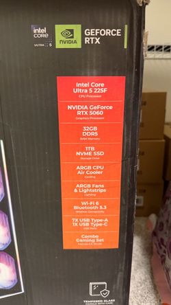 PC BRAND NEW RTX 5060 32 GB DDR5 1 TB M.2 SSD