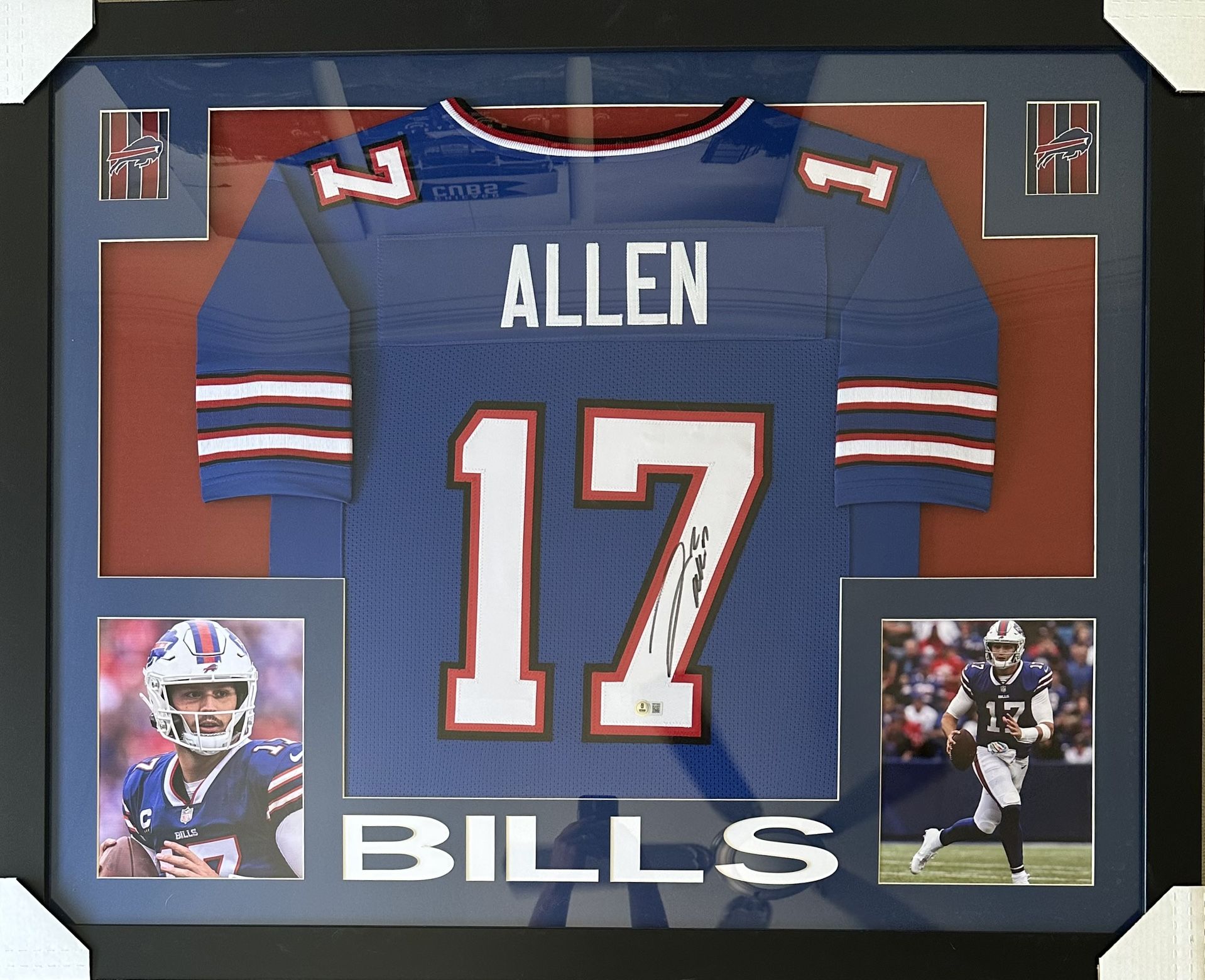 Josh Allen Signed Buffalo Bills Framed Custom Pro Style Jersey Beckett