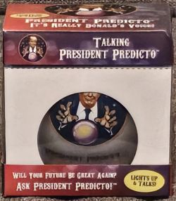 Trump Talking Fortune Telling Ball - Lights Up & Speaks 25 Answers in His Real Voice - Motion Activated Crystal Ball with Color Changing LED