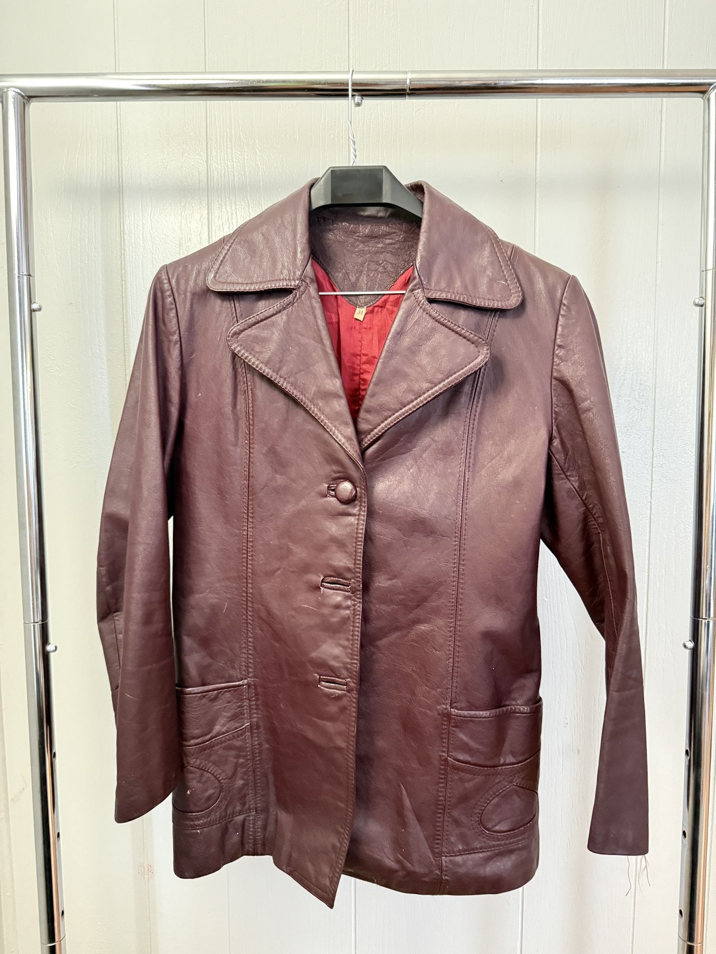 Red Leather Coat