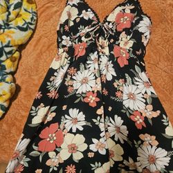 Small Black And Pink Floral Dress