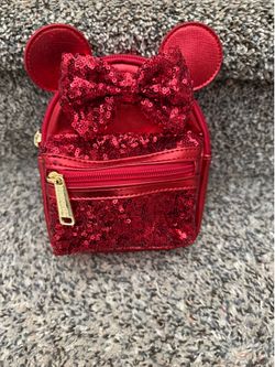 Loungefly Disney Parks Minnie Mouse Red Sequin Wristlet