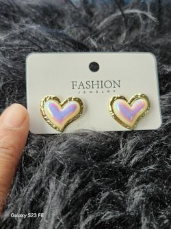 Pearl Heart Studs