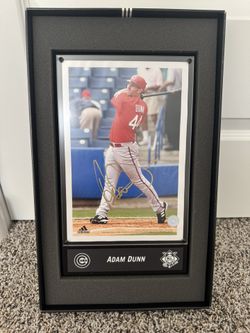Signed Adam Dunn Error Poster/Slab