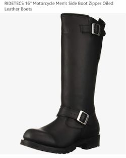 Riders size 9 M  real LEATHER 16" biker boots new
