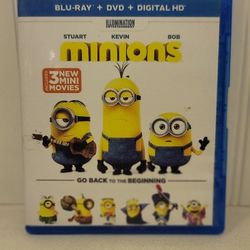 $5 BLU RAY MOVIE. MINIONS. BLU RAY ONLY. NO DIGITAL. $5 OR TRADE FOR A MOVIE TITLE I DO NOT ALREADY OWN.