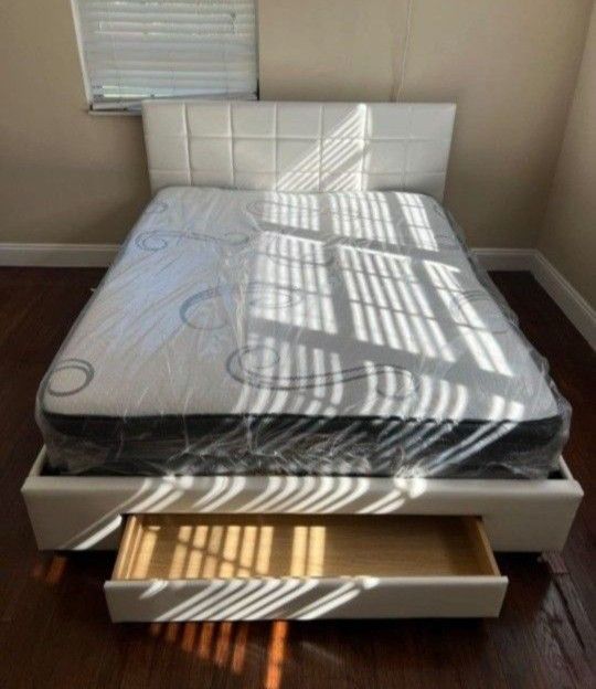 QUEEN Size Bed Frame New Bedroom Furniture Set Queen Mattress Bed