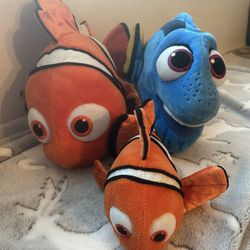 Finding Nemo And Finding Dory Disney Pixar Stuffed Animals Set. 