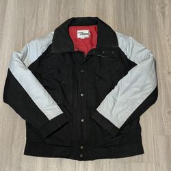 90s  vintage black and red bomber jacket  