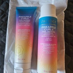 Pacifica Pineapple Curls Curl Defining Shampoo and Conditioner.