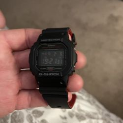 CASIO G-SHOCK DW-5600UHR-1JF Black & Red Series Digital Watch 42.8mm New