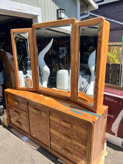 Dresser and mirror