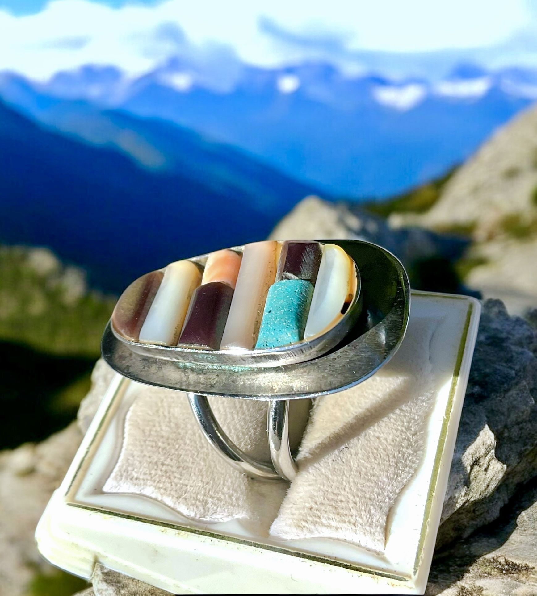 Vintage Navajo Sterling Cobblestone Ring