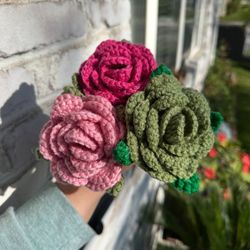 Handmade Crochet Flower Pen 