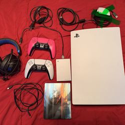 PS5 Disc Bundle – 2 Controllers, Seagate 1TB, Razer Headset, Steelbook Game