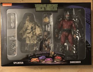 NECA TMNT Movie Splinter and Shredder - 2pack 7”NIB Teenage Mutant Ninja Turtles