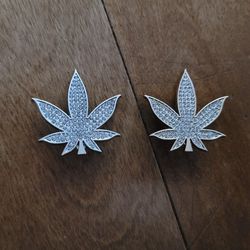 Lot Of 2 Metal Weed Shoe Charms 