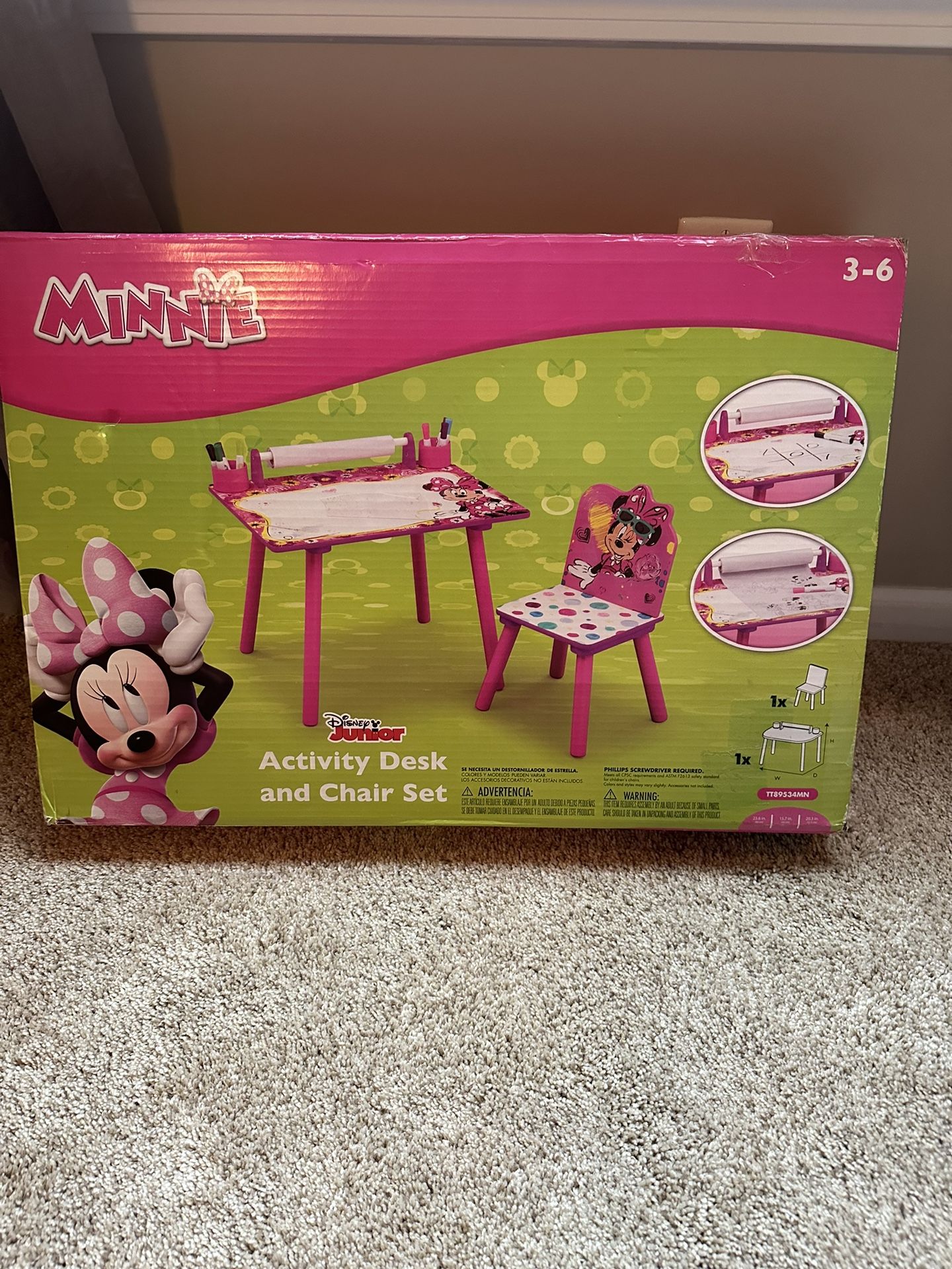 Minnie Mouse Activity Desk And Chair Set 