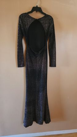 Black Long Glittery Dress