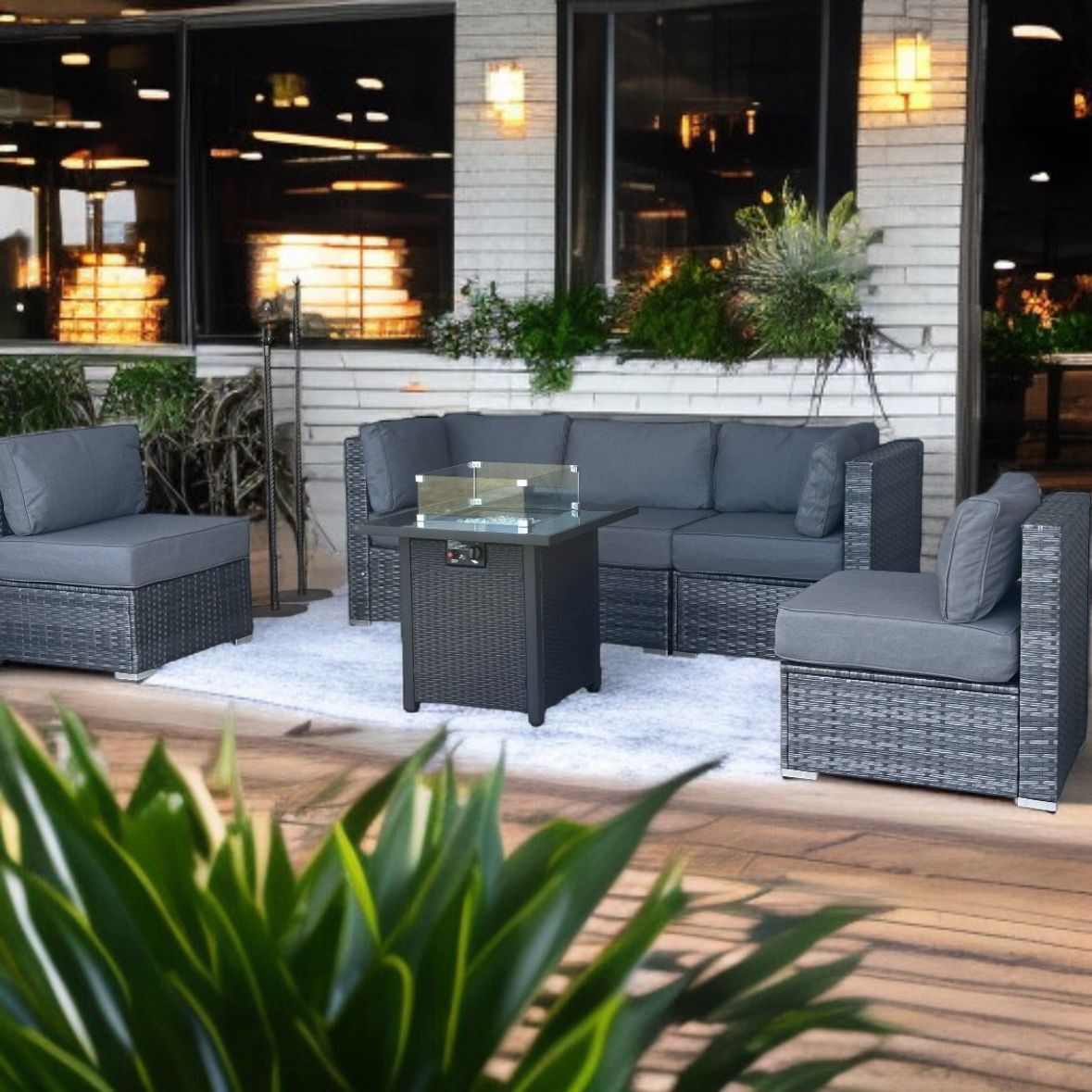New Inbox 8pc Patio Set With Cushions (we Finance And Deliver)