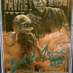 1997 23Kt Brett Favre Signed With Authenticity 