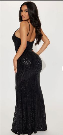 Black sequence dress