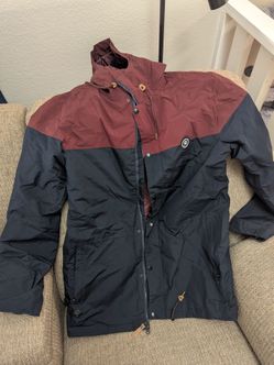 RIDE men's snowboard jacket - Size L Navy/ Burgundy