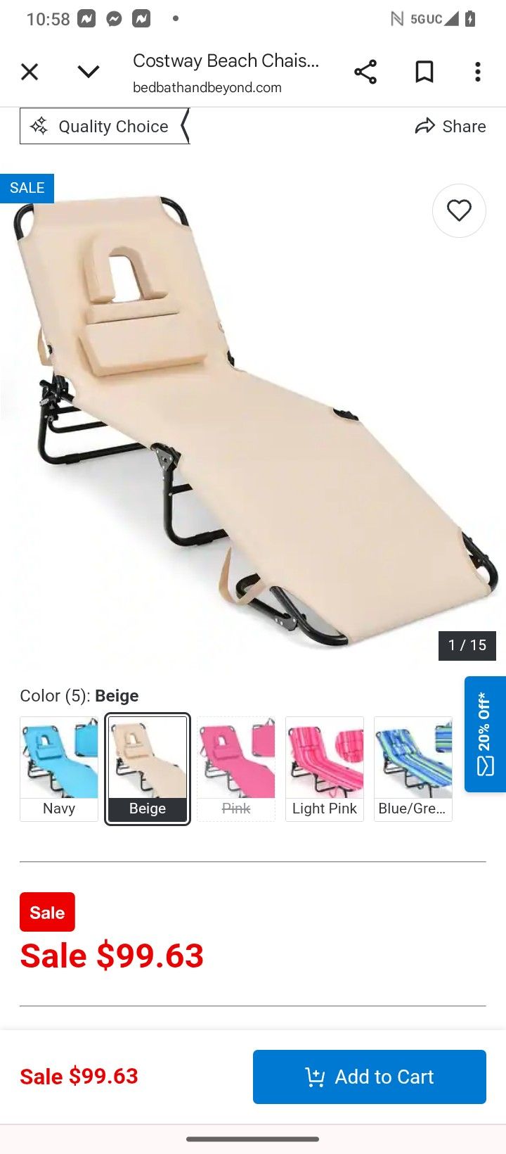 Folding Camping Cot New $80