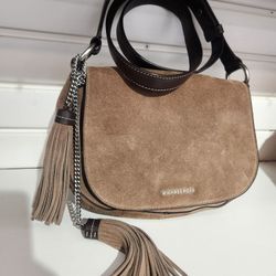 Suede/Leather Crossbody W/tassles