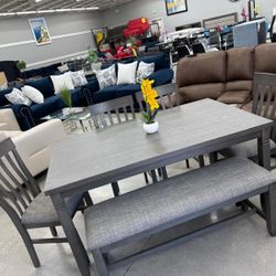 6pc Dining Set 🩶 Grey Color 