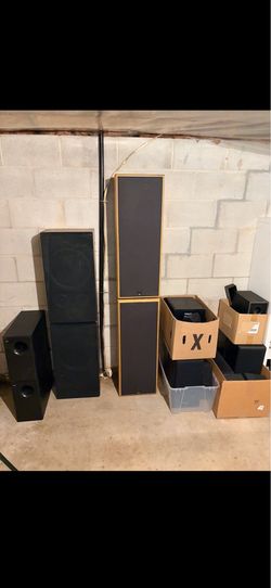 4 different surround systems and Tower speakers