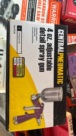 Central Pneumatic 4 oz Adjustable Detail Spray Gun