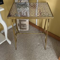 Gold/ Purple Glass Stand