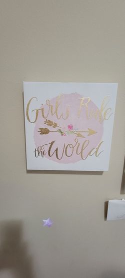 Girl's canvas wall art