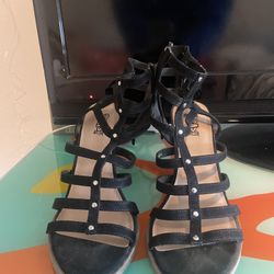 Brash 8 1/2 black strap heels