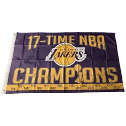Los Angeles Lakers 17x NBA Champions 3×5 FT Flag
