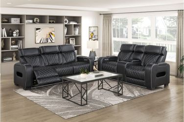 New 9516BLK Seating-Fairway Collection 2pc sofa loveseat livingroom special