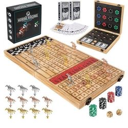 Horse Racing Board Game - 23"x12" - Derby Classic Horse Race Game