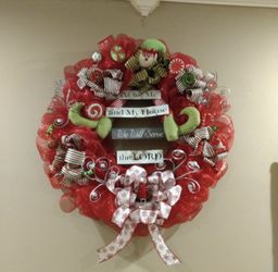 Oversized adorable Christmas wreath