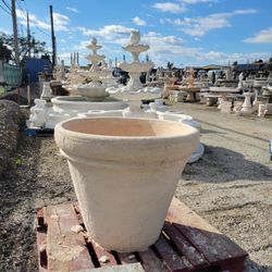 Concrete Large Planter Pots / Cement Backyard Patio Pot Garden Planters