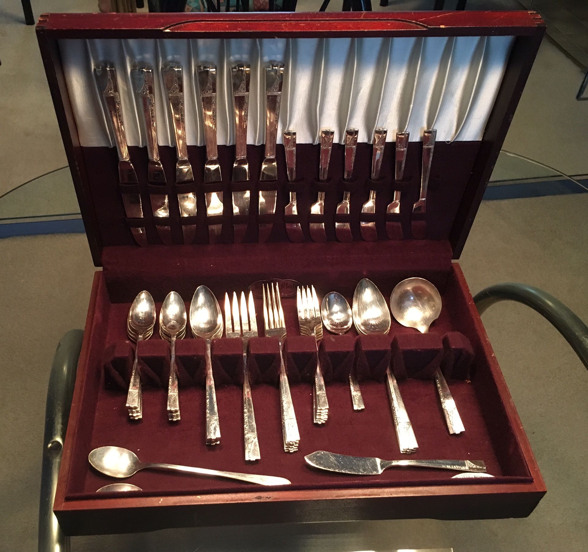 Nobility Plate Vintage Silverware - Caprice pattern - set of 6 (52 total pieces)