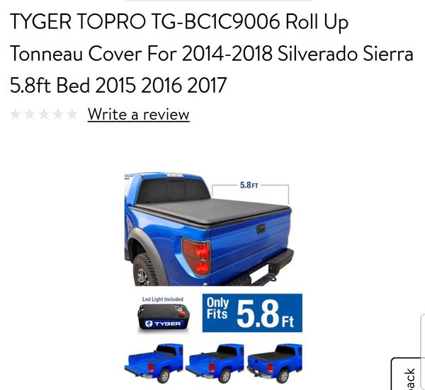 New Tyger Topro Tonneau Cover For 2014 18 Chevrolet Silverado Fits 5 8 Ft Bed For Sale In Georgetown Ky Offerup