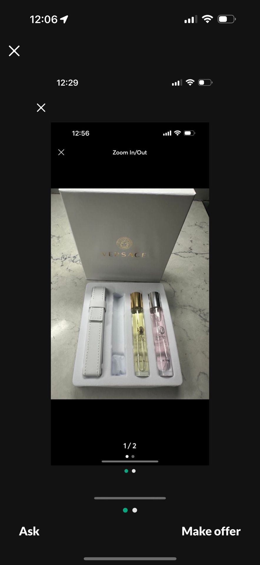 VERSACE Women's Fragrance Collection set missing one fragrance 10ml each