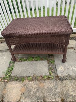 Resin wicker indoor outdoor coffee table