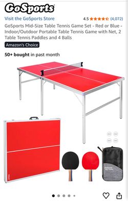 GoSports Mid-Size Portable Table Tennis Game Set