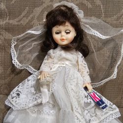 Kehagias Doll Bride Bridal Brunette All Vinyl 10" Made In Greece