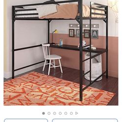 Full Size Bed With Desk