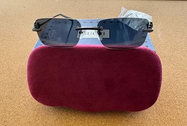 Men’s GUCCI Rectangular Frame Sunglasses(black)